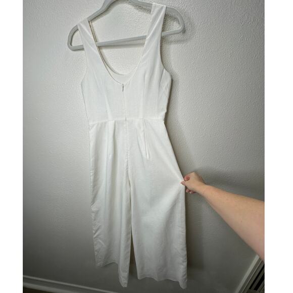 NWT Club Monaco Creme Emberlynn Linen Blend Jumpsuit 0 - Picture 4 of 16